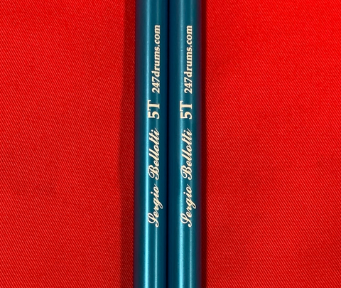 Sergio Bellotti Metal Practice Sticks 5T by 247drums (Made in the USA)- FREE SH WORLDWIDE