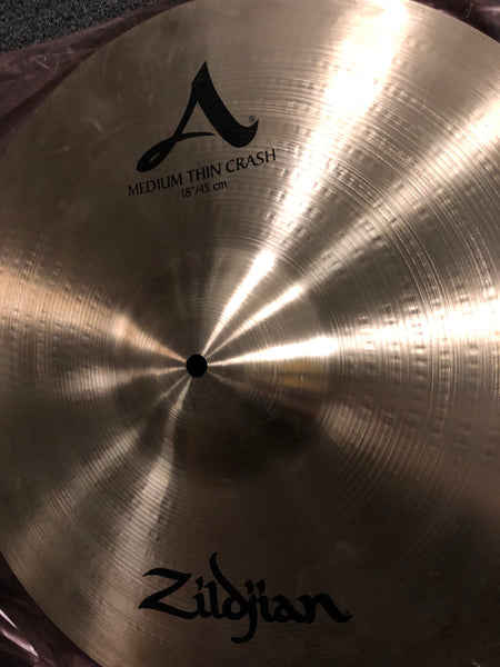 Zildjian A Medium thin Crash Cymbal - 18” - 1362 grams - Demo