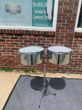 Ludwig vintage timbales size 13” and 14” complete with stand