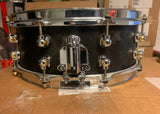 Pearl hybrid exotic black vectorcast snare drum 5 x 14