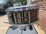 Pork pie brass snare big black BOB 6.5 by 14 excellent condition