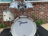 Yamaha Absolute Hybrid Maple Polar White Drum Set USED but EXCELLENT 10 12 14 20