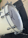 Yamaha Absolute Hybrid Maple Polar White Drum Set USED but EXCELLENT 10 12 14 20