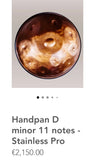 Brand new Custom made Lombardo Handpan D minor 11 notes - Stainless Pro 432 Hz
