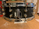 Pearl Hybrid exotic- Black snare drum 5” x 14” HEP1450 Excellent