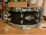 Pearl Hybrid exotic- Black snare drum 5” x 14” HEP1450 Excellent