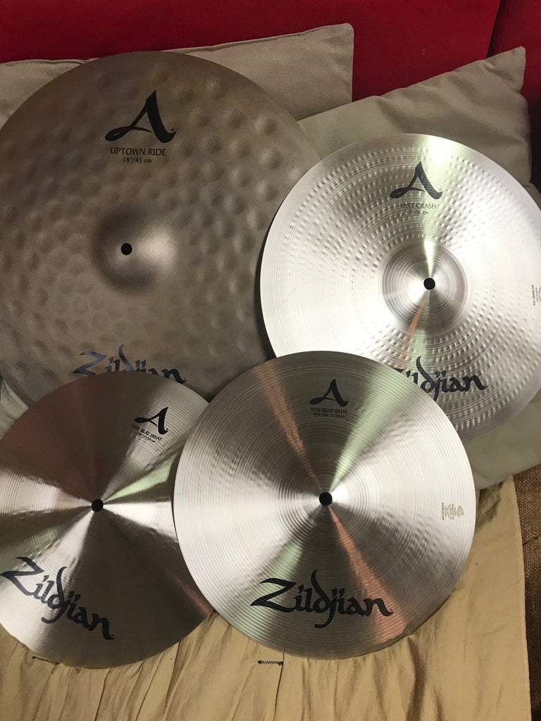 A Series Zildjian City Pack cymbal set - 12" New Beats, 14" A Fast Crash, 18” A Zildjian Uptown Ride