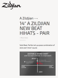 Zildjian A Series New Beat Hi-hats - 14" (FREE SKYPE LESSON with purchase)