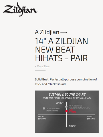 Zildjian A Series New Beat Hi-hats - 14