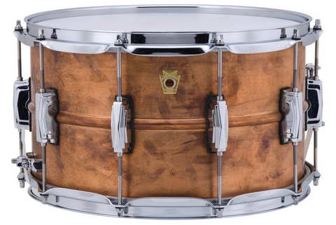 Ludwig Copper Phonic Snare Drum - 8" x 14" LC608R Raw Patina Finish