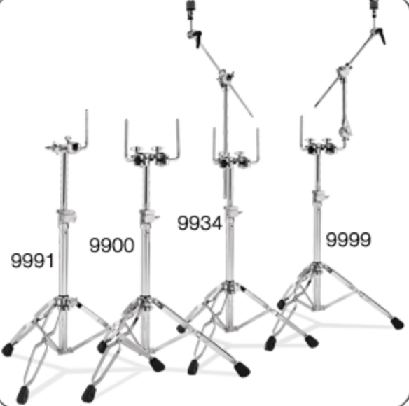 DW 9000 SERIES DOUBLE TOM STAND W/934 CYMBAL BOOM ARM DWCP9934