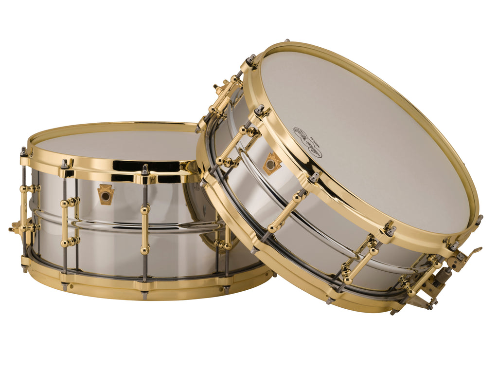 Ludwig Chrome over Brass snare drum 5