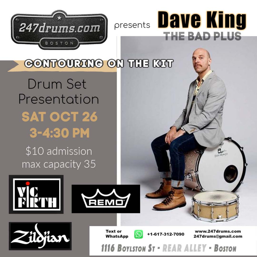 Dave King from THE BAD PLUS - Sat Oct 26 - $10 admission - 35 max capacity - 1116 Boyston st. (rear alley) Boston