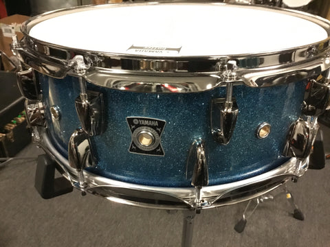 Used MINT Yamaha Loud Series 14x5.5 Oak Snare Drum blue Sparkle Made in Japan