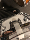 SPAUN Acrylic  Snare Drum - 14x5.5 - Transparent w/ Tribal Flames - USED - WITH VIDEO