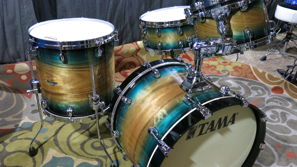 Tama starclassic exotic emerald pacific 4 pc shell pack drum set MINT CONDITION