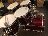 Yamaha recording custom drum set MIJ cherry red