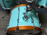 Yamaha Recording Custom Used Mint 8x12,14x15 FT, 14x22 Bass Drum SURF GREEN