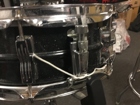 Used Ludwig Black Galaxy Snare Drum 14x5 - WITH VIDEO