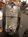 SPAUN Acrylic  Snare Drum - 14x5.5 - Transparent w/ Tribal Flames - USED - WITH VIDEO